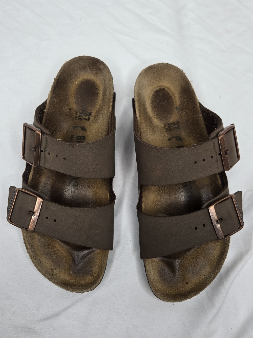 Birkenstock Arizona Sandals Women’s EU 37 US 6-6.5 Brown Double Strap Buckle